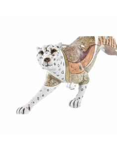 Figurine Décorative DKD Home Decor Blanc Multicouleur Orange Blanc/Orange Léopard Colonial 30 x 40 cm 37 x 10 x 13 cm 2