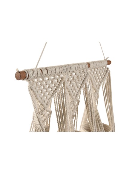 Cache-pot Home ESPRIT Coton Bois Urbaine 46 x 2 x 93 cm