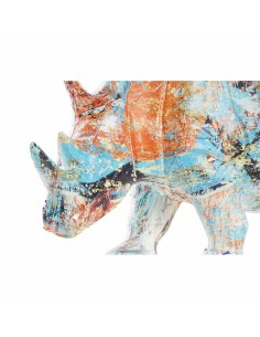 Figurine Décorative DKD Home Decor 34 x 12,5 x 16,5 cm Multicouleur Rhinocéros Moderne 2