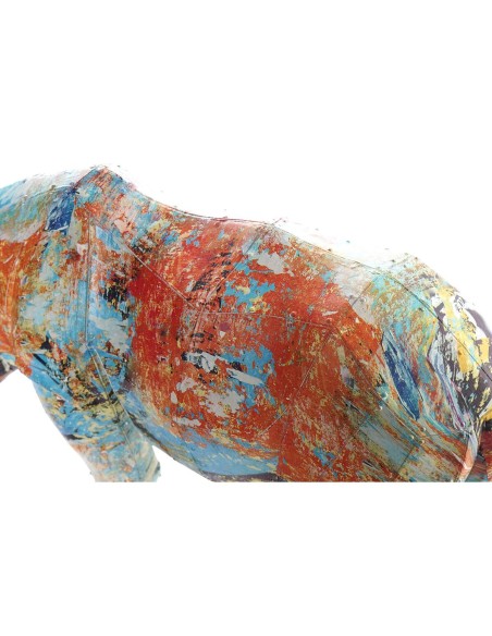 Figurine Décorative DKD Home Decor 34 x 12,5 x 16,5 cm Multicouleur Rhinocéros Moderne