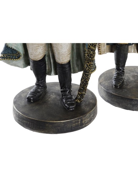 Figurine Décorative DKD Home Decor 14 x 12,5 x 31,5 cm Marron Multicouleur Colonial Gorille (2 Unités)