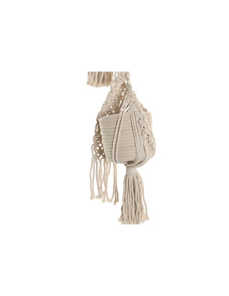 Cache-pot Home ESPRIT Coton Bois Urbaine 46 x 2 x 93 cm