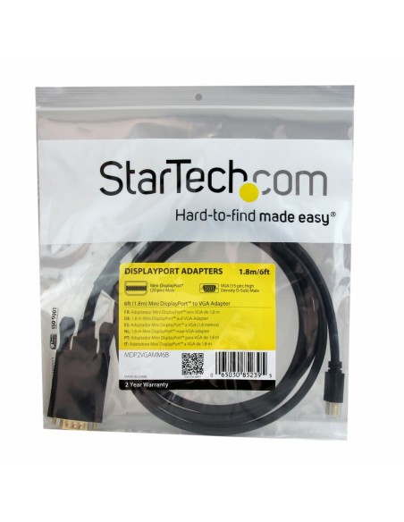 Adaptateur Mini DisplayPort vers VGA Startech MDP2VGAMM6B