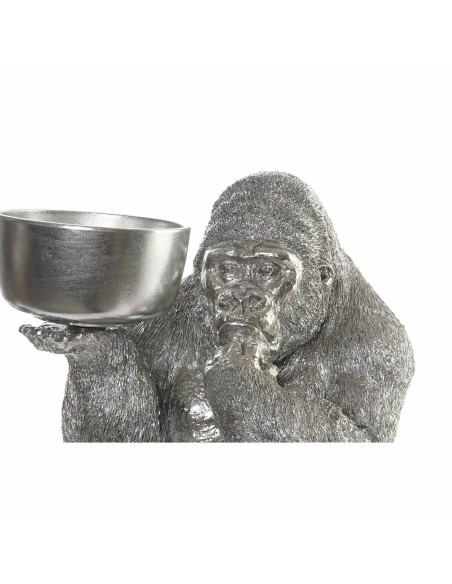 Figurine Décorative DKD Home Decor Argenté Résine Gorille (32 x 26,5 x 36 cm)