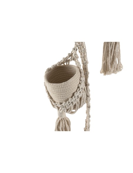 Cache-pot Home ESPRIT Coton Bois Urbaine 46 x 2 x 93 cm