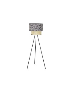 Lampadaire DKD Home Decor Naturel Noir Métal Palmiers Polyester Colonial (60 x 60 x 129 cm)