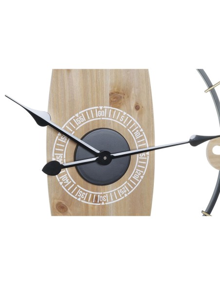 Horloge Murale DKD Home Decor Blanc Naturel Fer Bois MDF 61 x 4,5 x 66 cm (2 Unités)
