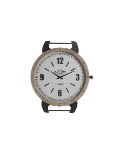 Horloge Murale DKD Home Decor Naturel MDF Blanc Fer (52 x 5 x 60 cm)