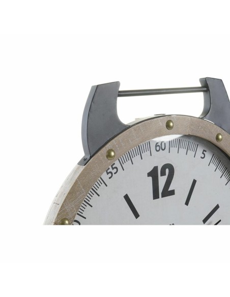 Horloge Murale DKD Home Decor Naturel MDF Blanc Fer (52 x 5 x 60 cm)