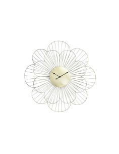 Horloge Murale DKD Home Decor Fleur Doré Métal (57 x 4 x 57 cm)