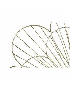 Horloge Murale DKD Home Decor Fleur Doré Métal (57 x 4 x 57 cm) 2