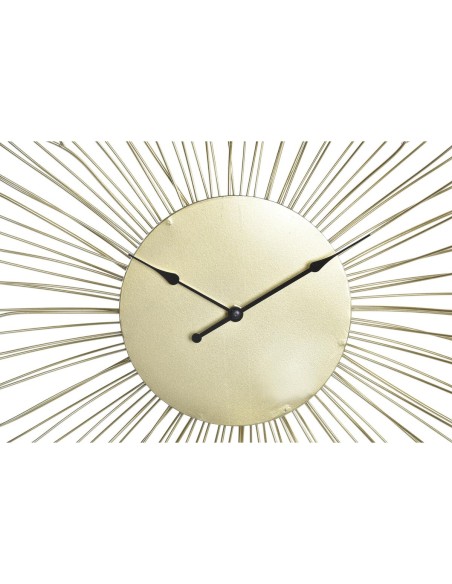 Horloge Murale DKD Home Decor Fleur Doré Métal (57 x 4 x 57 cm)