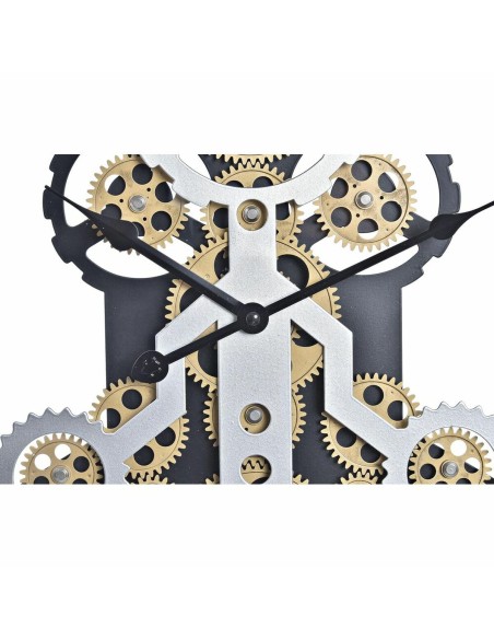 Horloge Murale DKD Home Decor Doré Argenté Verre Fer 50 x 8 x 50 cm (3 Unités) (2 Unités)