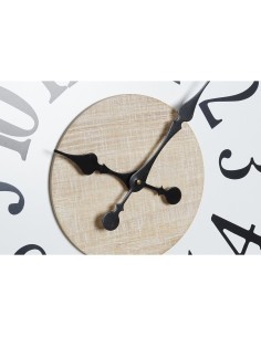 Horloge Murale DKD Home Decor Noir MDF Blanc (60 x 4,5 x 60 cm) 2