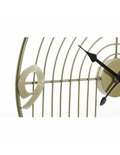 Horloge Murale DKD Home Decor Noir Doré Métal Moderne 45 x 3 x 45 cm (2 Unités) 2