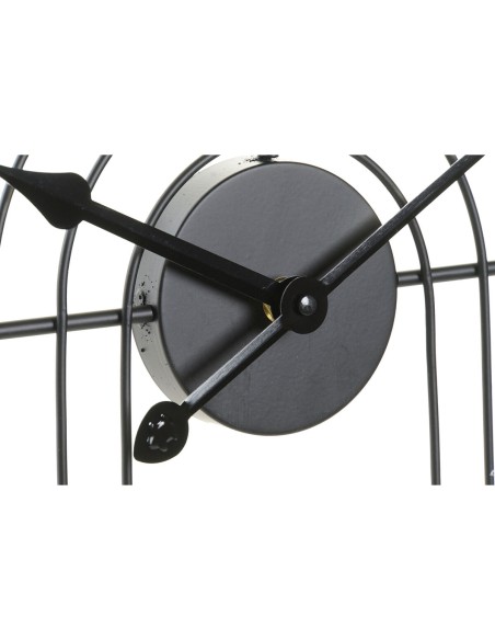Horloge Murale DKD Home Decor Noir Doré Métal Moderne 45 x 3 x 45 cm (2 Unités)