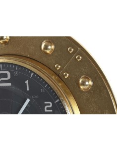 Horloge Murale DKD Home Decor 48,5 x 6 x 48,5 cm Verre Argenté Noir Doré Fer (2 Unités) 2
