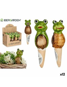 Figure décorative de jardin Ibergarden FC0226A4M26 Marron Vert Céramique 4,5 x 16,5 x 4,5 cm (12 Unités)