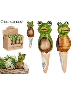 Figure décorative de jardin Ibergarden FC0226A4M26 Marron Vert Céramique 4,5 x 16,5 x 4,5 cm (12 Unités) 2