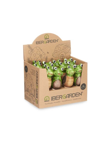 Figure décorative de jardin Ibergarden FC0226A4M26 Marron Vert Céramique 4,5 x 16,5 x 4,5 cm (12 Unités)