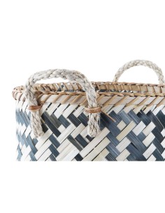 Set de basket DKD Home Decor Noir Naturel Bambou 40 x 38 x 38 cm 2