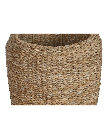 Set de pots de fleurs Home ESPRIT Naturel Métal Fibre naturelle Bali 43 x 43 x 70 cm (3 Pièces)