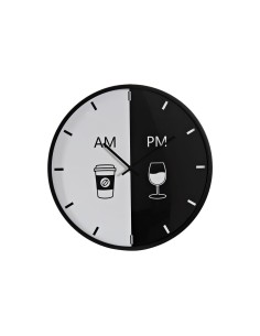 Horloge Murale DKD Home Decor Blanc Noir Métal Moderne 60 x 4 x 60 cm (2 Unités)