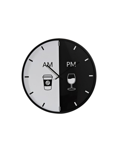 Horloge Murale DKD Home Decor Blanc Noir Métal Moderne 60 x 4 x 60 cm (2 Unités)