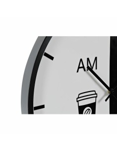 Horloge Murale DKD Home Decor Blanc Noir Métal Moderne 60 x 4 x 60 cm (2 Unités) 2