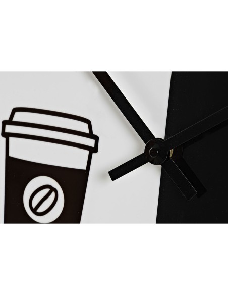 Horloge Murale DKD Home Decor Blanc Noir Métal Moderne 60 x 4 x 60 cm (2 Unités)