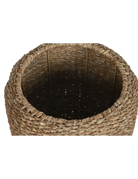 Set de pots de fleurs Home ESPRIT Naturel Métal Fibre naturelle Bali 43 x 43 x 70 cm (3 Pièces)