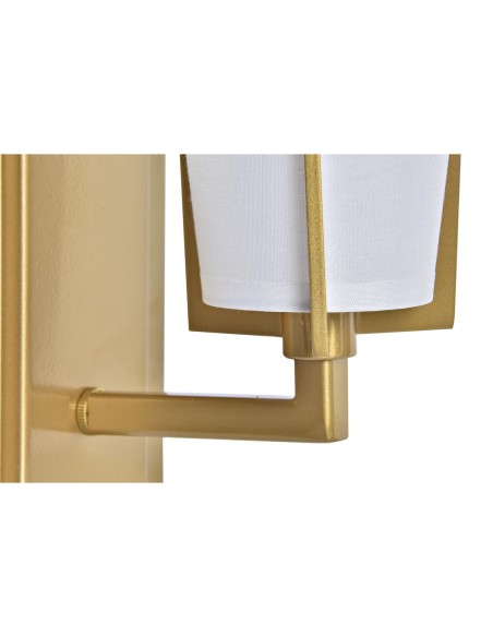 Applique DKD Home Decor 25W Doré Métal Polyester Blanc 220 V (12 x 14 x 25 cm)