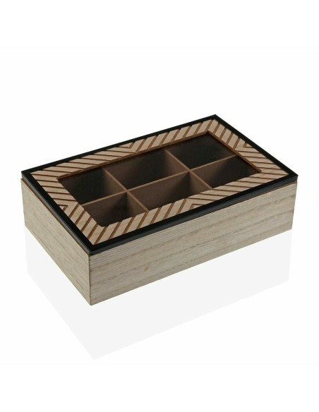 Boîte Décorative Versa Cohen Bois Métal Bois MDF Minimaliste