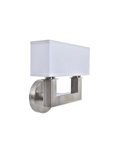 Applique DKD Home Decor Argenté Métal Polyester Blanc 220 V 40 W (25 x 14 x 24 cm)