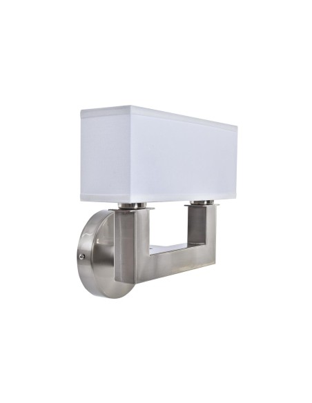 Applique DKD Home Decor Argenté Métal Polyester Blanc 220 V 40 W (25 x 14 x 24 cm)