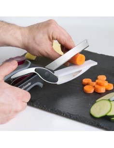 Couteau-Ciseau avec Mini Planche à Découper Intégrée Scible InnovaGoods