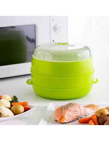 Cuiseur-Vapeur Double pour Micro-Ondes Codowave InnovaGoods