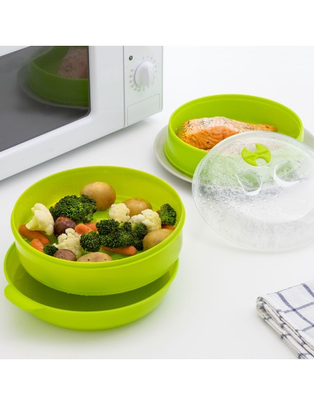 Cuiseur-Vapeur Double pour Micro-Ondes Codowave InnovaGoods