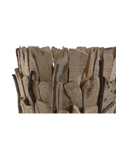 Set de pots de fleurs Home ESPRIT Marron Bois de paulownia 35 x 35 x 45 cm (2 Pièces) 2
