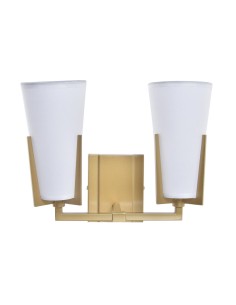 Applique DKD Home Decor Verre Doré Métal Polyester Blanc (30 x 18 x 23 cm)