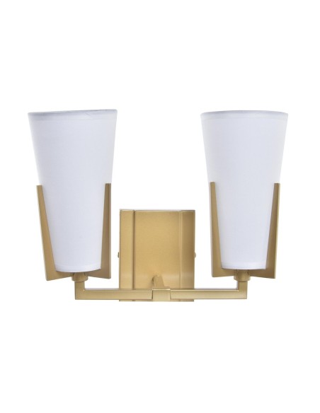 Applique DKD Home Decor Verre Doré Métal Polyester Blanc (30 x 18 x 23 cm)