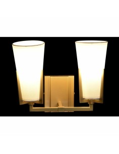 Applique DKD Home Decor Verre Doré Métal Polyester Blanc (30 x 18 x 23 cm) 2