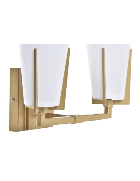 Applique DKD Home Decor Verre Doré Métal Polyester Blanc (30 x 18 x 23 cm)