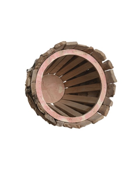 Set de pots de fleurs Home ESPRIT Marron Bois de paulownia 35 x 35 x 45 cm (2 Pièces)