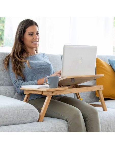 Table pliante d'appoint en bambou Lapwood InnovaGoods