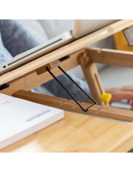 Table pliante d'appoint en bambou Lapwood InnovaGoods