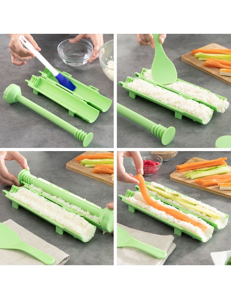 Set de sushi avec recettes Suzooka InnovaGoods 3 Pièces
