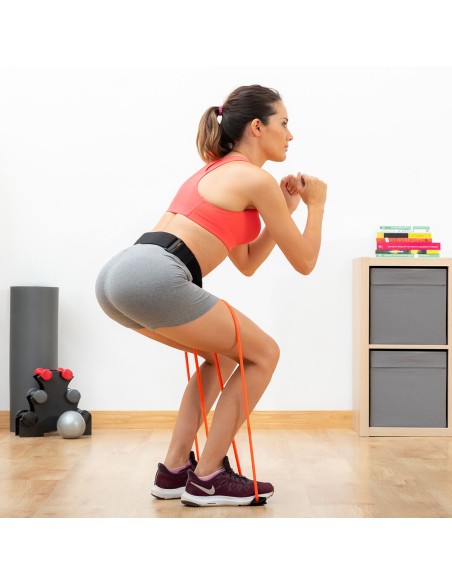 Ceinture avec bandes de résistance pour les fessiers et guide d'exercices Bootrainer InnovaGoods