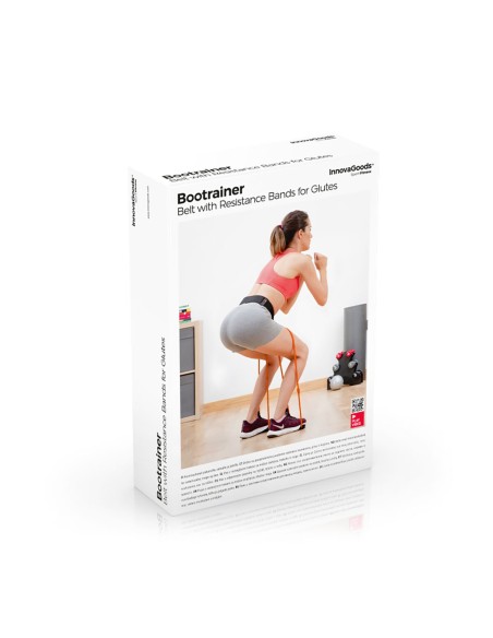Ceinture avec bandes de résistance pour les fessiers et guide d'exercices Bootrainer InnovaGoods