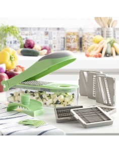 Coupe-Légumes, Râpe et Mandoline avec Recettes et Accessoires 7 en 1 Choppie Expert InnovaGoods